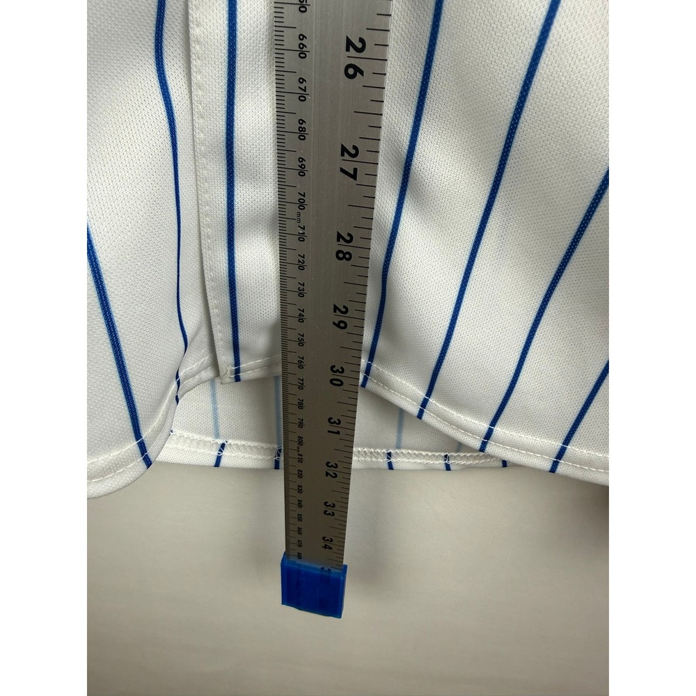 Majestic Mens Chicago Cubs MLB Baseball Jersey White Blue Pinstripe XL 6400 - Picture 8 of 8